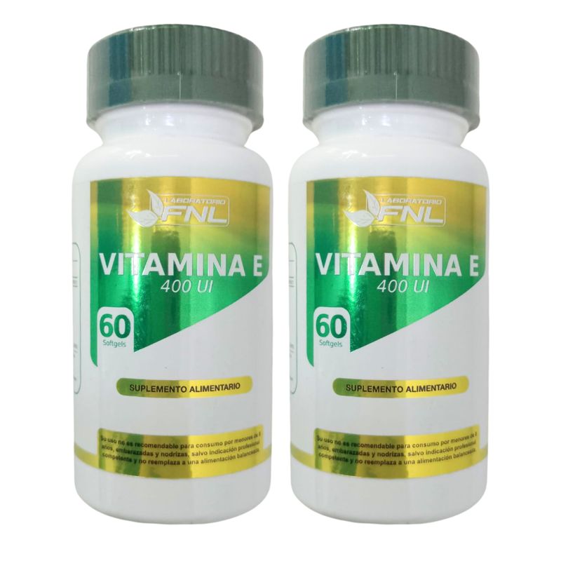 FNL - Vitamina E 400 Ui 120 Cápsulas FNL Pack 2 Frascos
