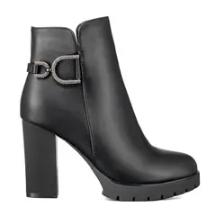 WEIDE - Botin Casual Mujer Eco Cuero Tacon Grueso Vintage ZS62