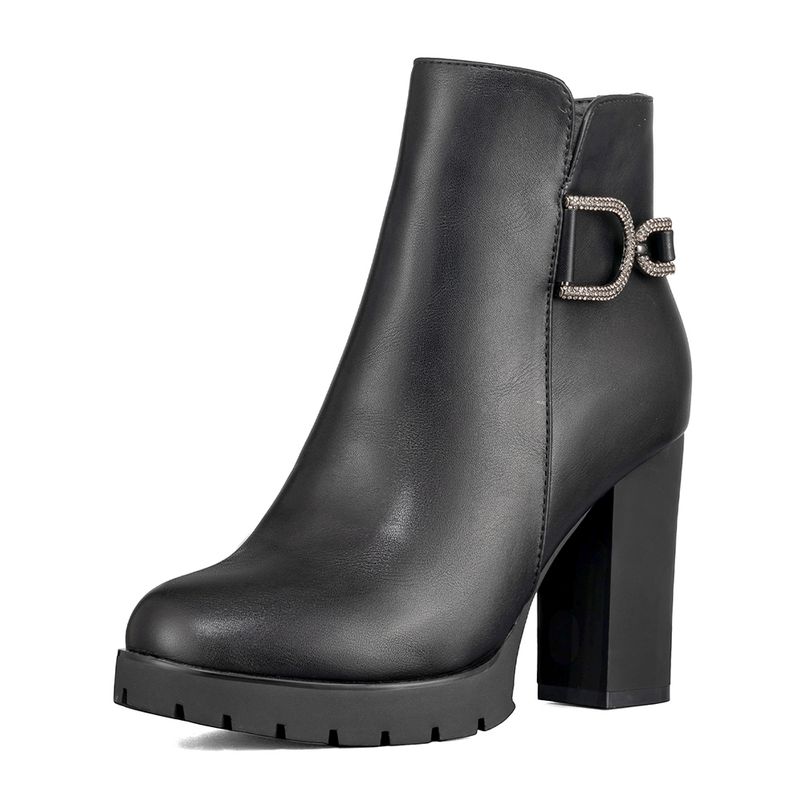 WEIDE - Botin Casual Mujer Eco Cuero Tacon Grueso Vintage Weide ZS62