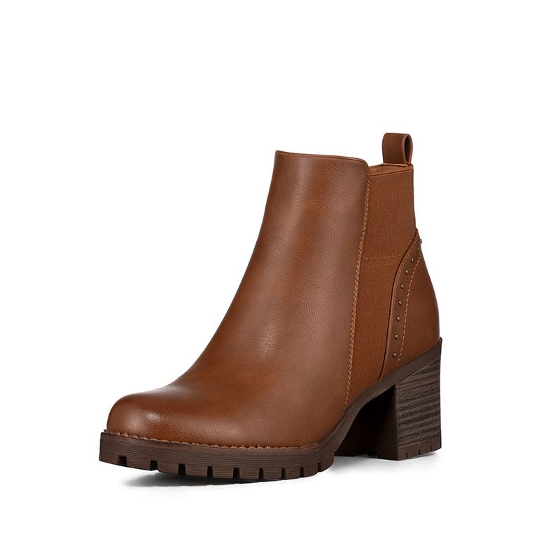 WEIDE - Botin Casual Mujer Vintage Eco Cuero Tacon Alto Weide QBM17