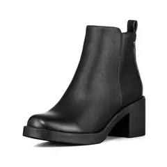 WEIDE - Botin Casual Mujer Eco Cuero Tacon Alto Felpa QBM16