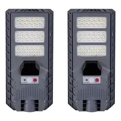 MUNDO MAGIA - Pack 2 Foco Solar 300w Recargable Ip65 Sensor M Y Control Remoto