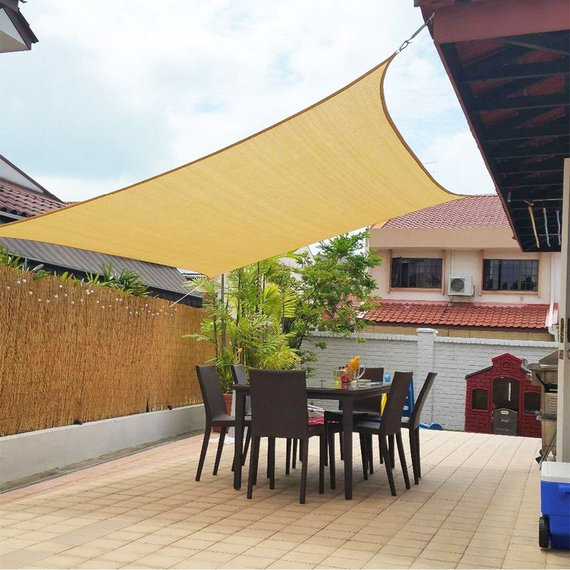 GENERICO - Lona Toldo Vela Sombra 6x5m Malla Hpde Anti Uv Rectangular