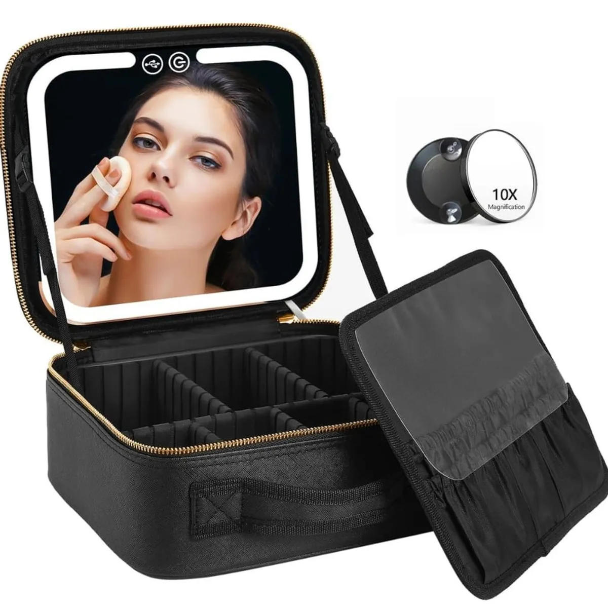 GENERICO - Cosmetiquero Organizador De Maquillaje Con Luz Led