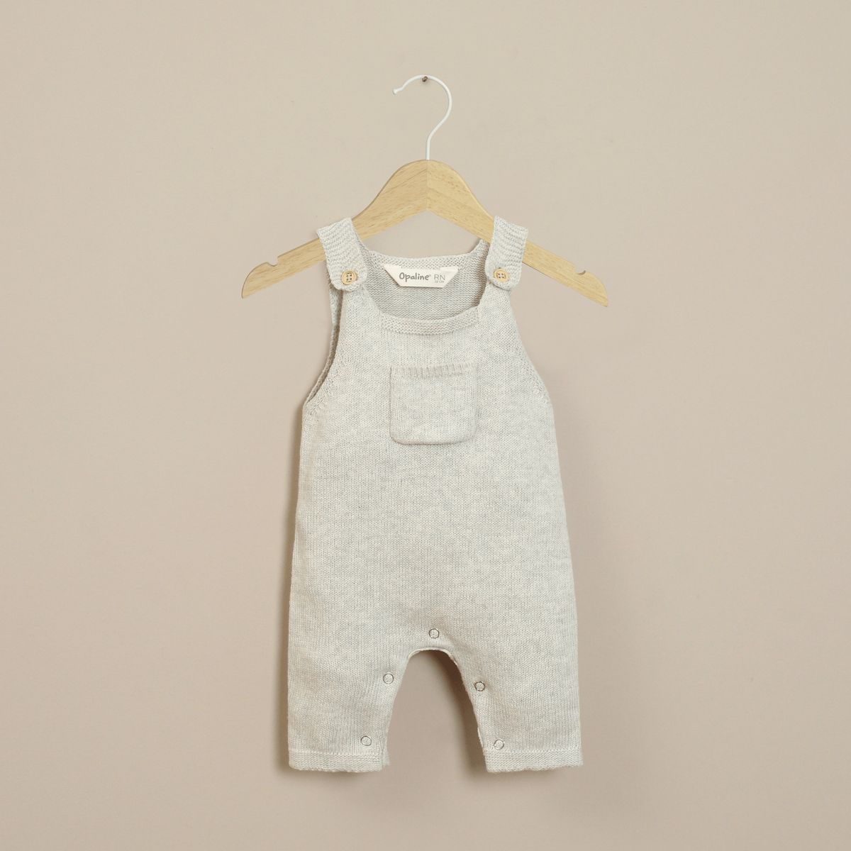 OPALINE - Jardineras Unisex bebé Blanco 40121 Opaline