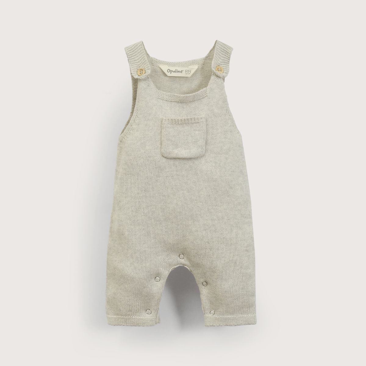 OPALINE - Jardineras Unisex bebé Blanco 40121 Opaline