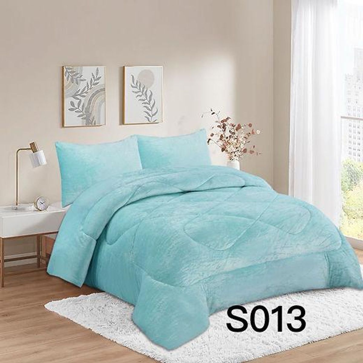 GENERICO - Cobertor Chiporro Invierno 2 Plazas - Celeste S013