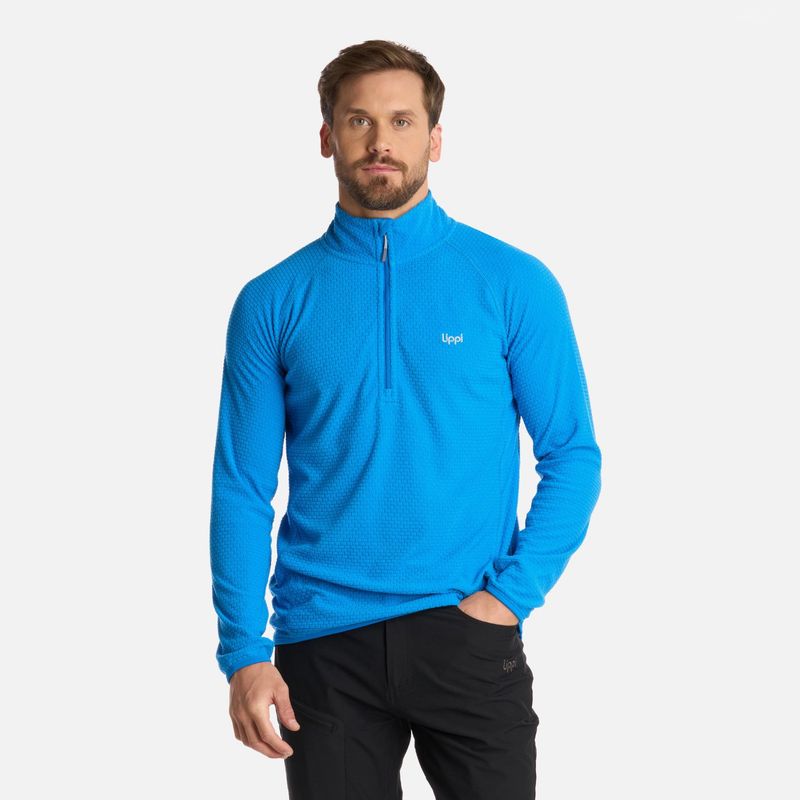 LIPPI - Polerón Hombre Jacaranda Nano-F 14 Zip Azulino Lippi