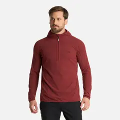 LIPPI - Polerón Hombre Jacaranda Nano-F 14 Zip Hoody Burdeo