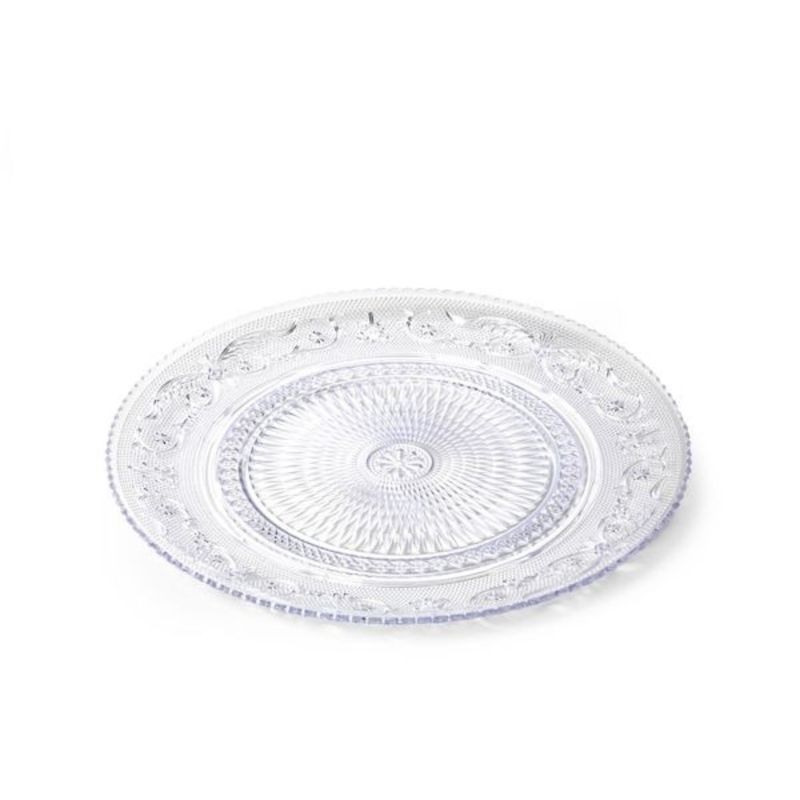 OEM - SET 3 PLATO REDONDO CRYSTAL 25 CM TRANSPARENTE