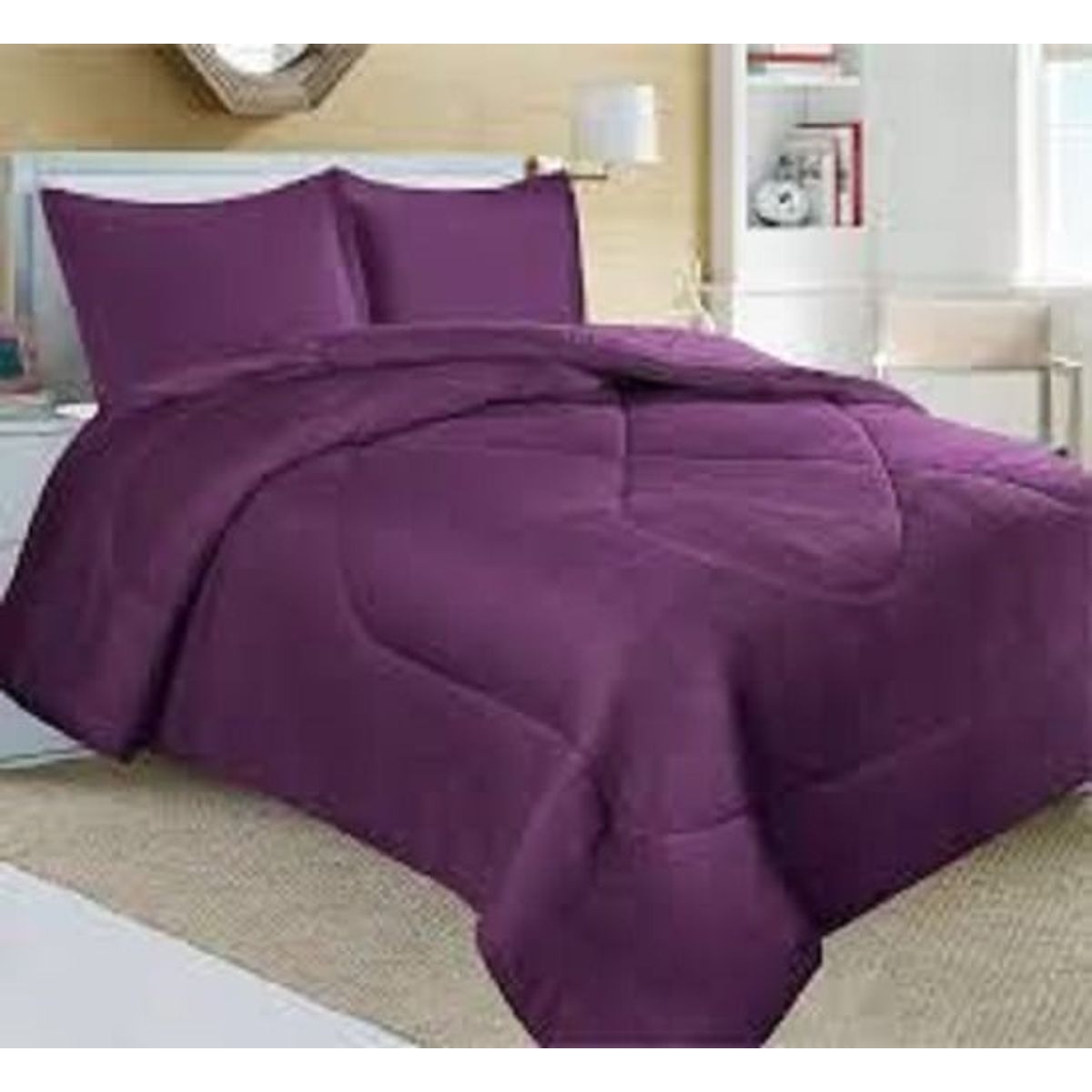 GENERICO - PLUMON 1.5 PLAZA MORADO CON CHIPORRO COBERTOR PLUSH DE INVIERNO JR