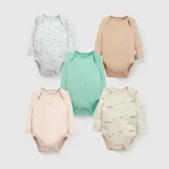 COLLOKY - Pack de Bodies Bebé niño Celeste 56335