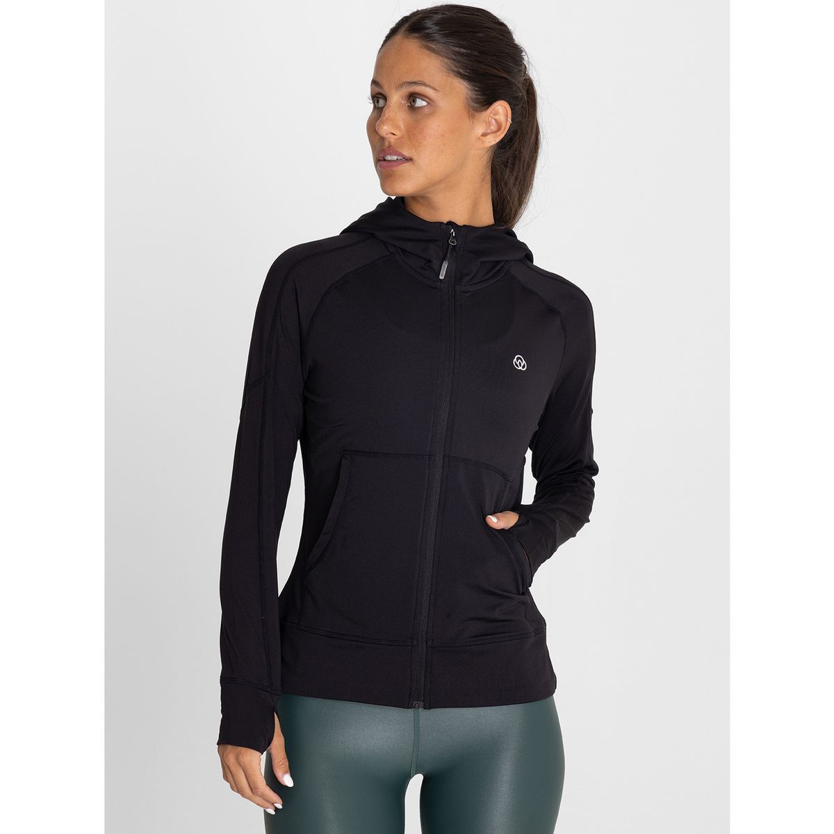 BSOUL - Polerón Mujer F Zip Hoodie Warmer Negra BSOUL