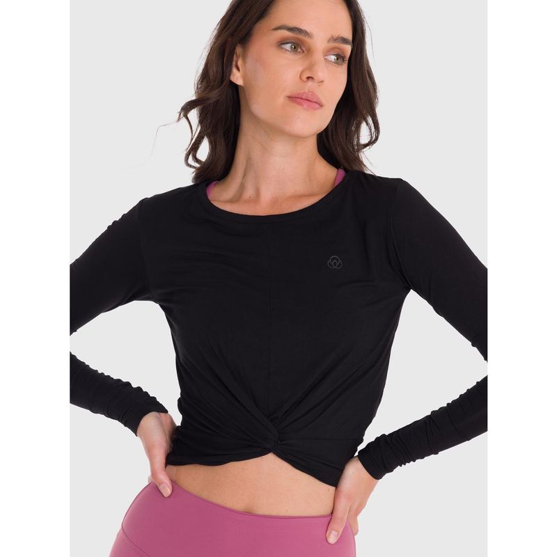 BSOUL - Polera Mujer Modal Long Sleeve Negra BSOUL