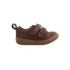 HUSH PUPPIES - Zapatilla Cuero Hobart Niño Café