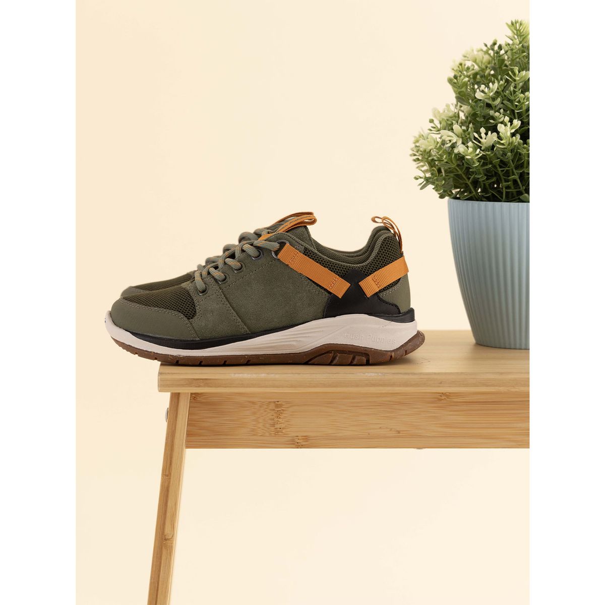 HUSH PUPPIES - Zapatilla Cuero Moveland Niño Verde HUSH PUPPIES