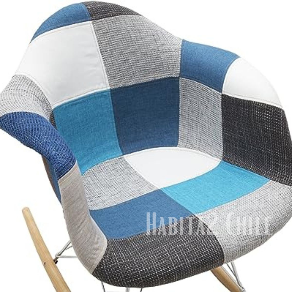 HABITA2 CHILE - Butaca con apoyabrazos Rocking - Patch Naranjete  (Mecedora)