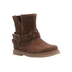 HUSH PUPPIES - Botin Cuero Odessa Niña Café