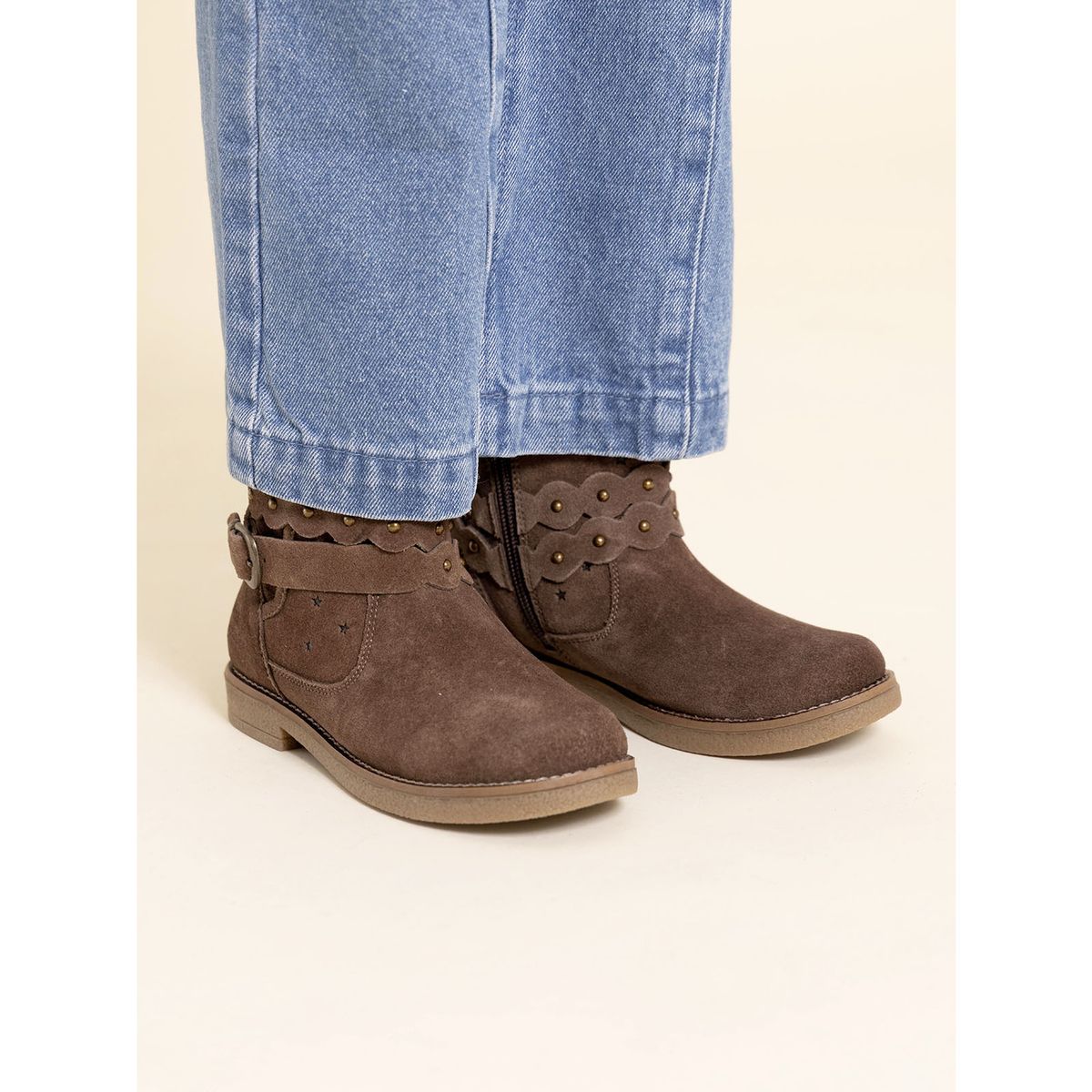 HUSH PUPPIES - Botin Cuero Odessa Niña Café HUSH PUPPIES