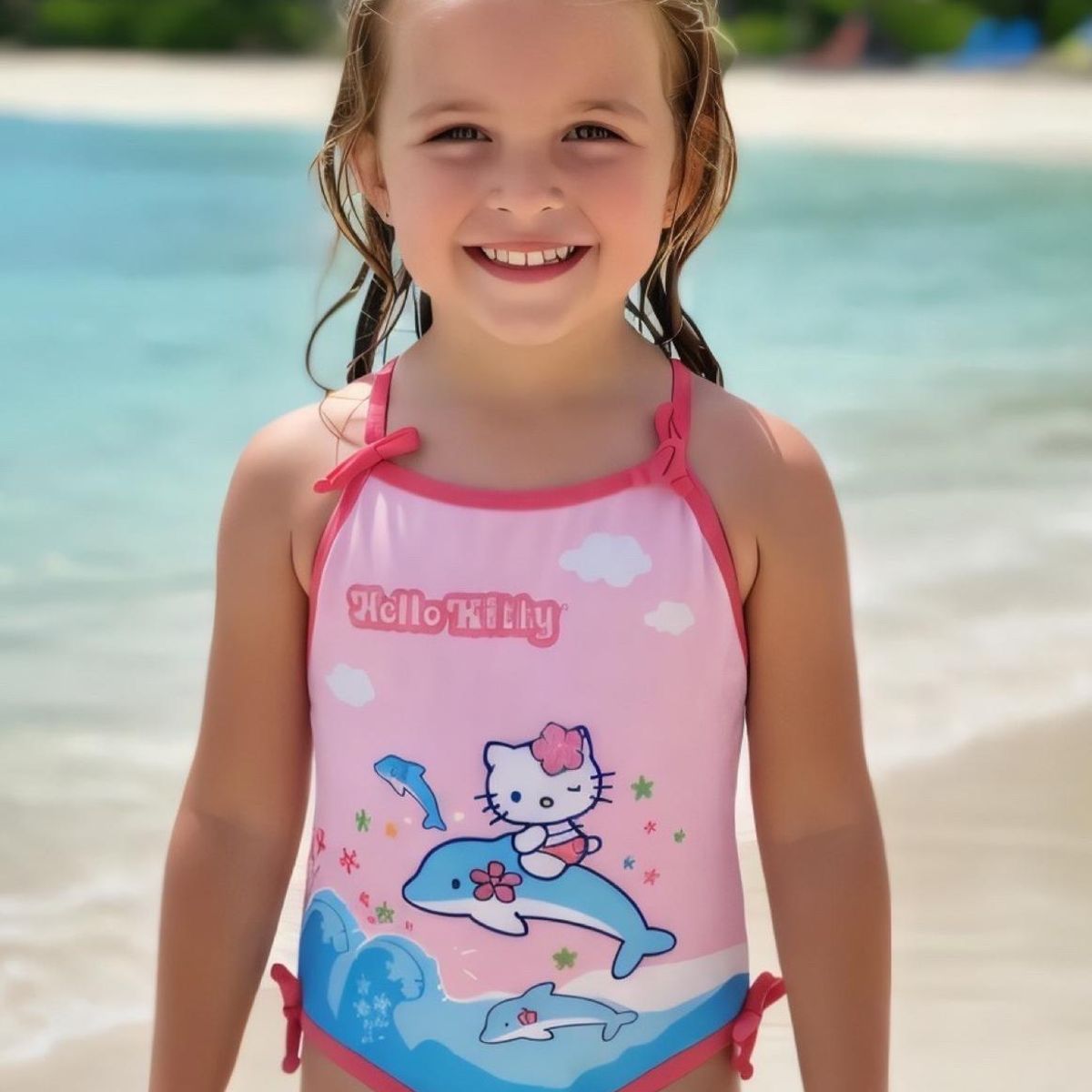 HELLO KITTY - Traje de Baño Niña Hello Kitty