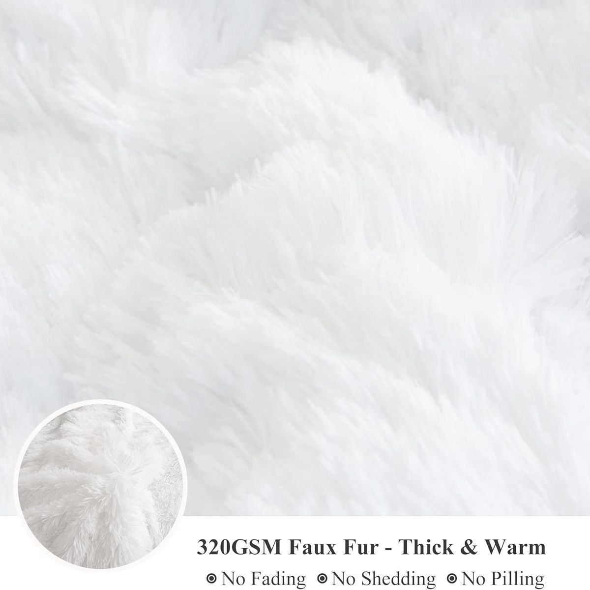 GENERICO - PLUMON BLANCO PELUDO 1.5 PLAZA CON CHIPORRO SUAVE TOMMY