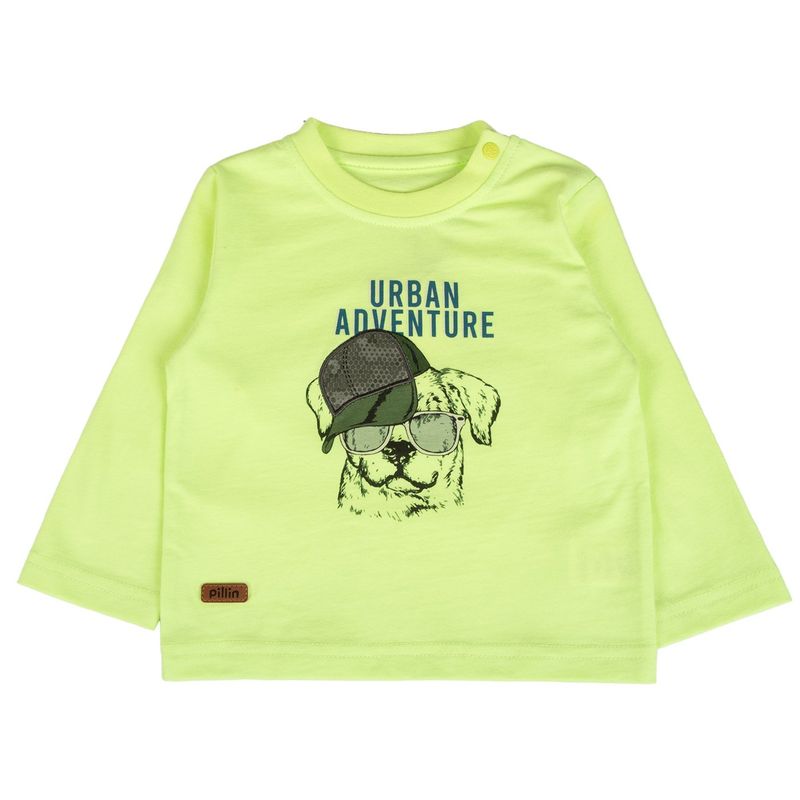 PILLIN - Polera Bebe  Verde Pillin  PVB627-25VER  - Verde