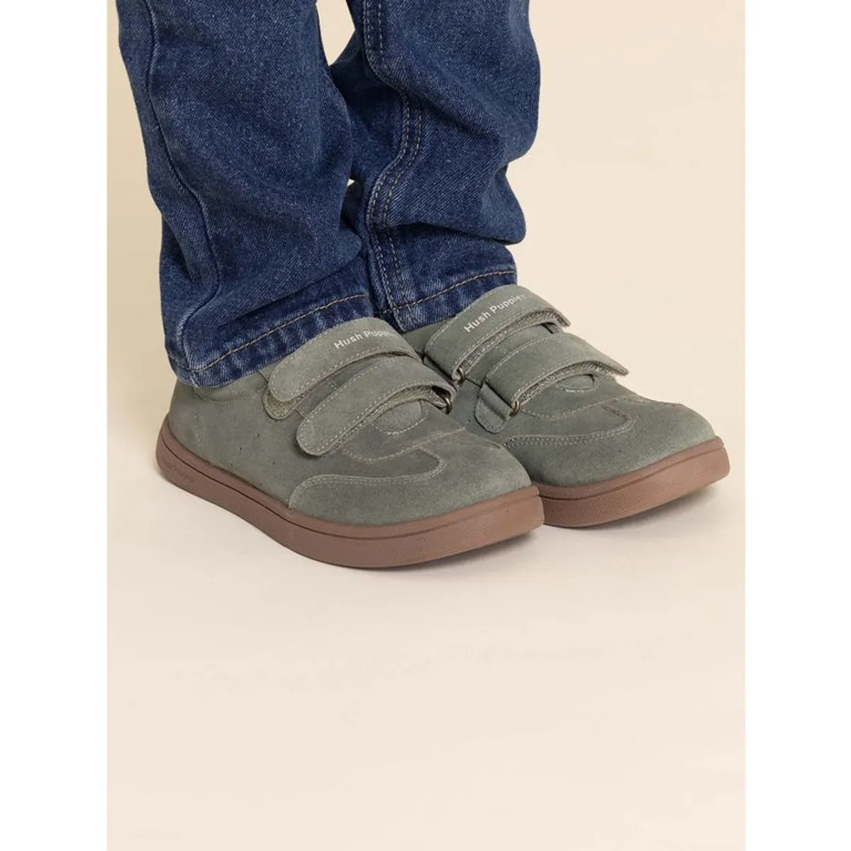 HUSH PUPPIES - Zapatilla Cuero Clara-K Niño Verde HUSH PUPPIES