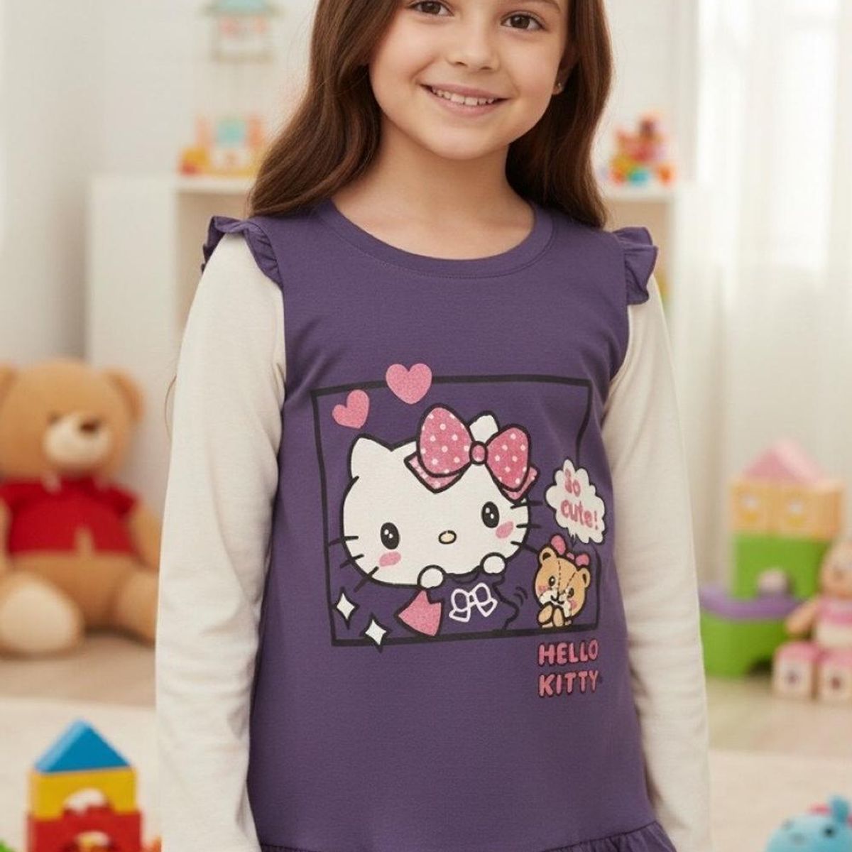 HELLO KITTY - Polera Niña Hello Kitty