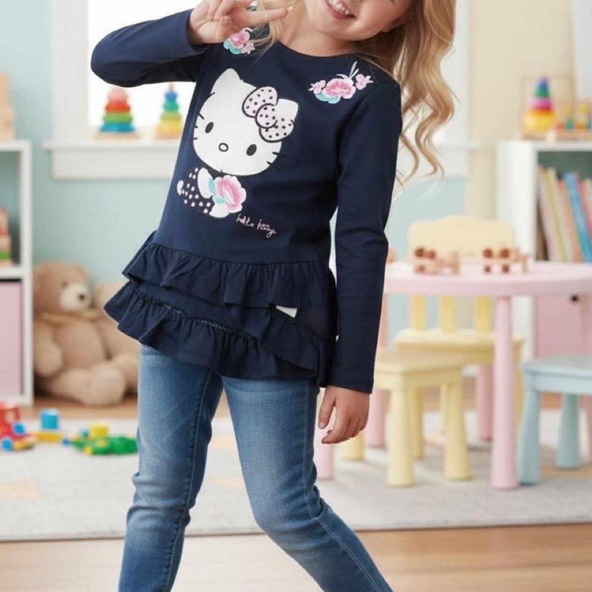 HELLO KITTY - Polera Niña Hello Kitty