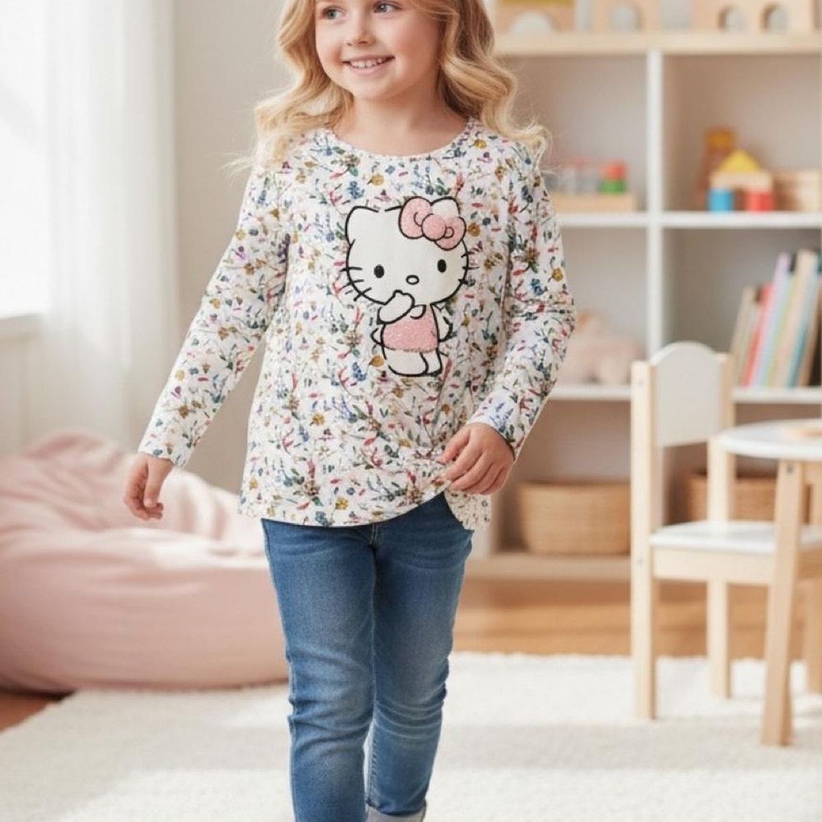 HELLO KITTY - Polera Niña Hello Kitty