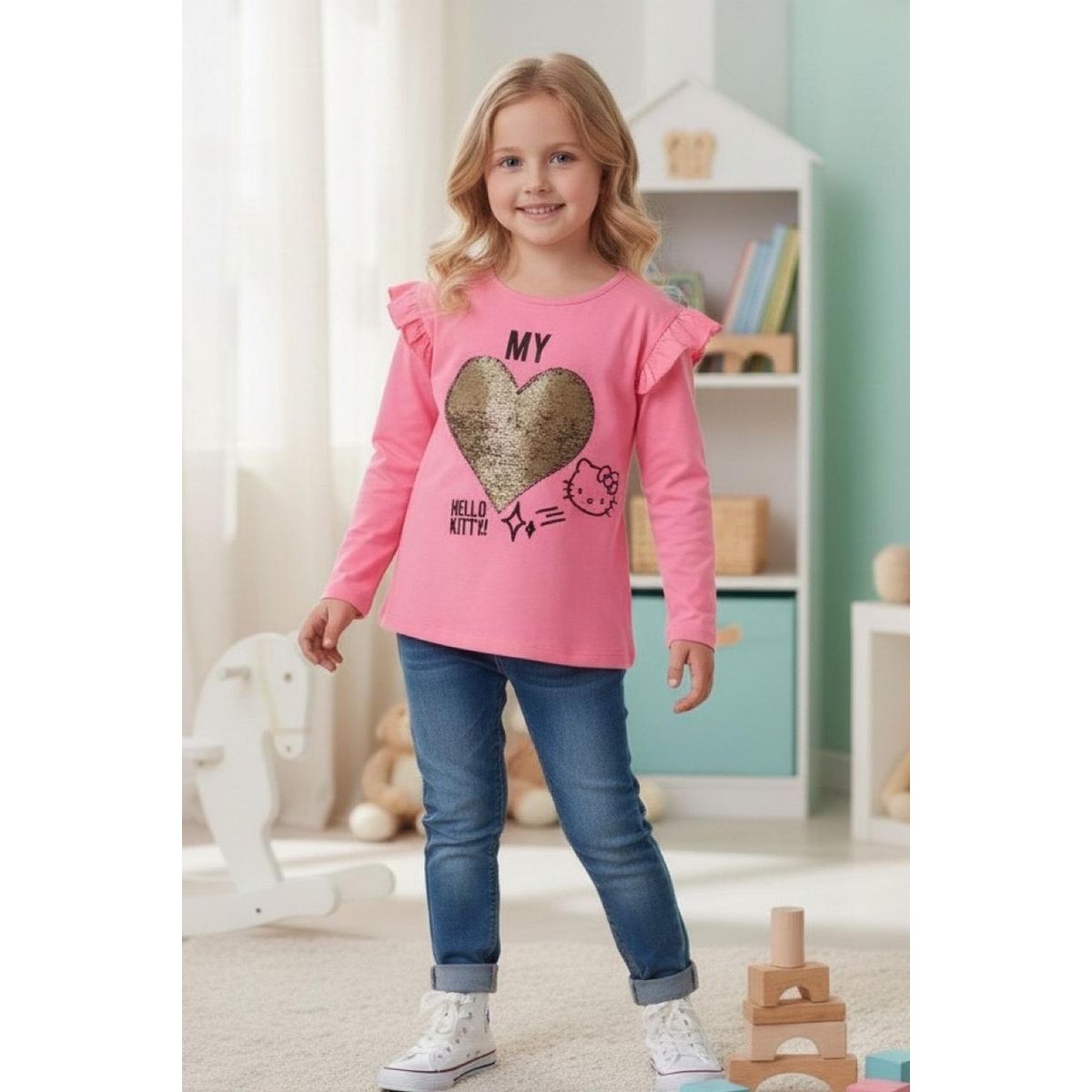 HELLO KITTY - Polera Niña Hello Kitty