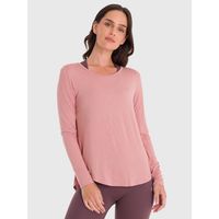 Polera Mujer Modal Round Neck Rosada