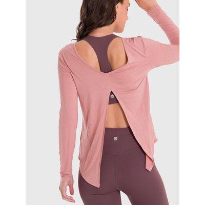 Imagen 2 del producto Polera Mujer Modal Round Neck Rosada