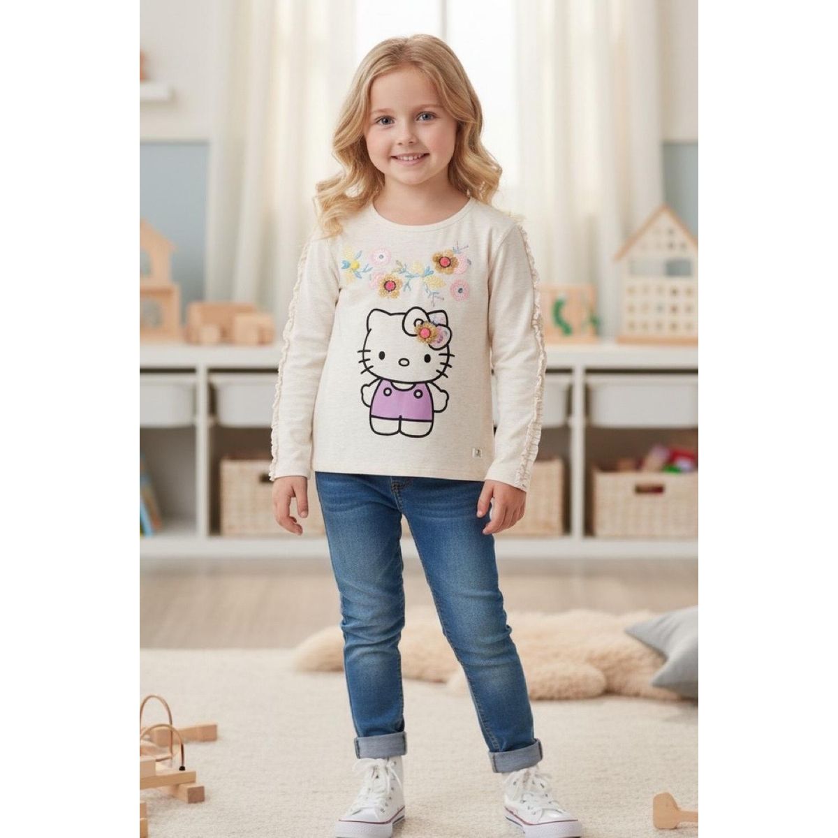 HELLO KITTY - Polera Niña Hello Kitty