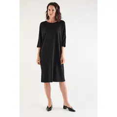 MA GRIFFE - Vestido Largo Negro Mujer Magriffe