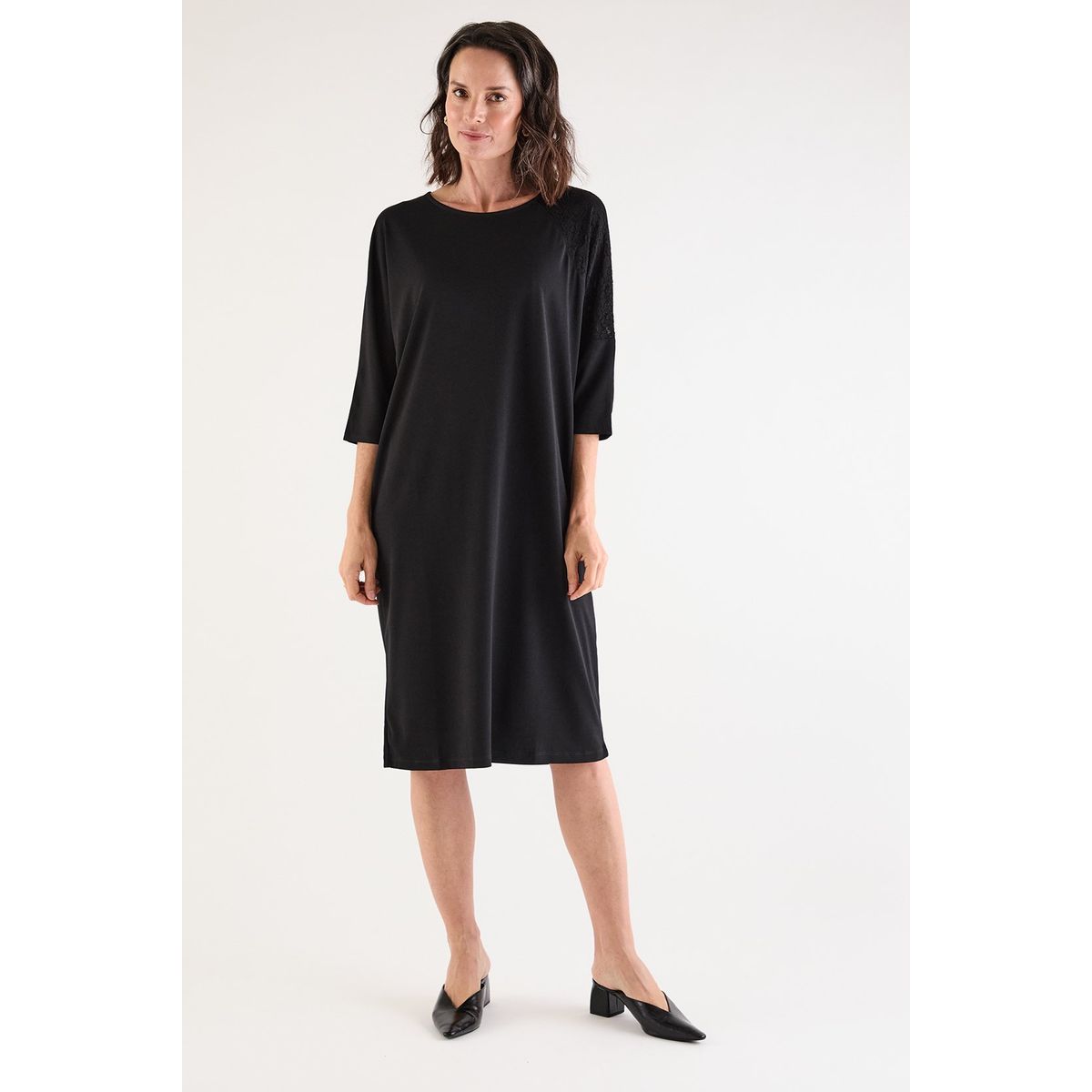 MA GRIFFE - Vestido Largo Negro Mujer Magriffe