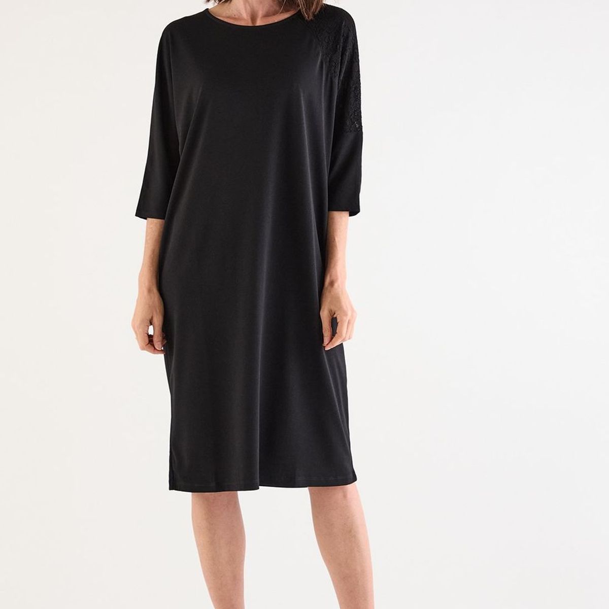 MA GRIFFE - Vestido Largo Negro Mujer Magriffe