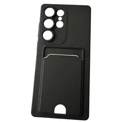 GENERICO - Carcasa De Silicona Con Tarjetero Para Samsung S25 Ultra - Negro
