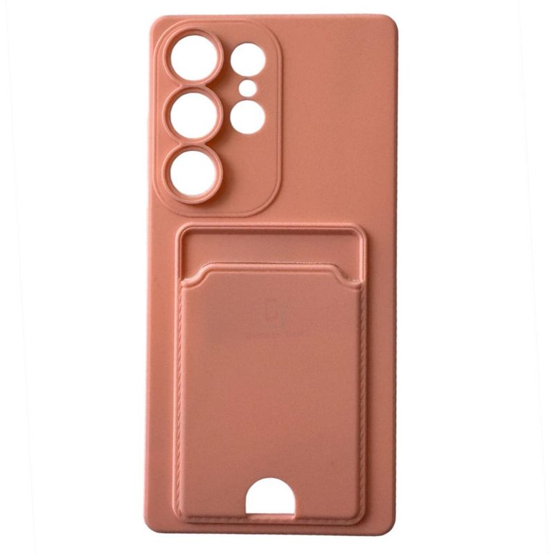 GENERICO - Carcasa De Silicona Con Tarjetero Para Samsung S25 Ultra - Melocotón