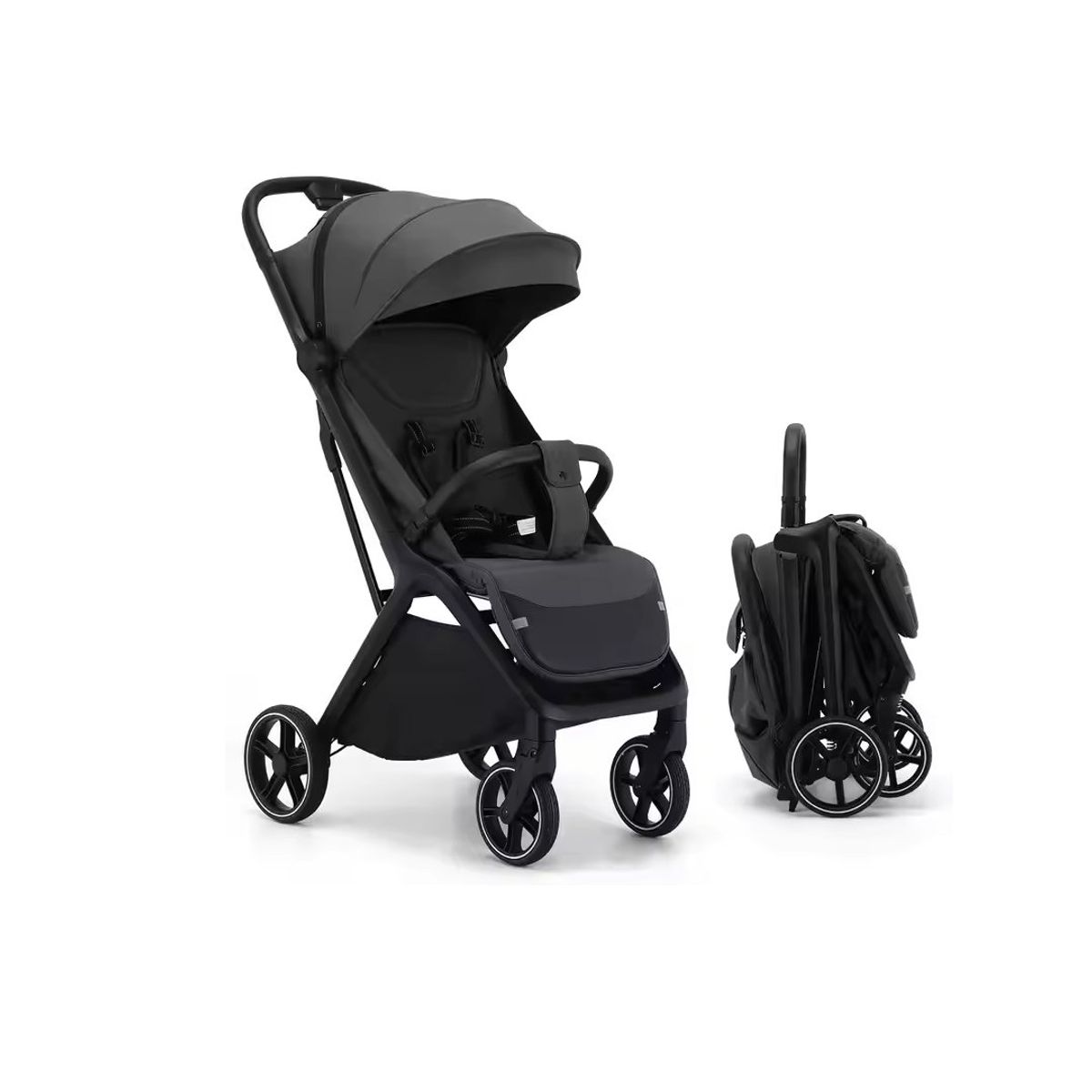 BABYMINE - Coche de Paseo Plegado Automático S1 Negro