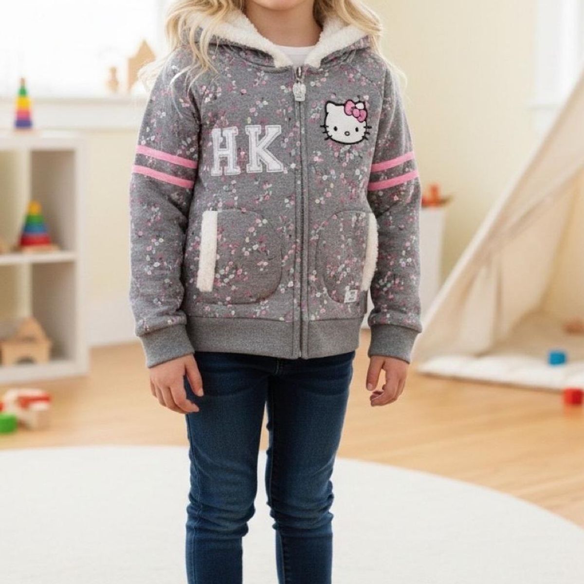 HELLO KITTY - Poleron Niña Hello Kitty