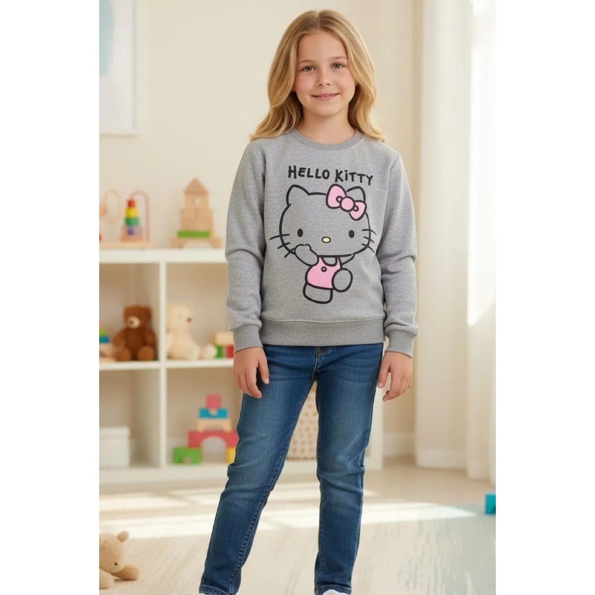 HELLO KITTY - Poleron Niña Hello Kitty