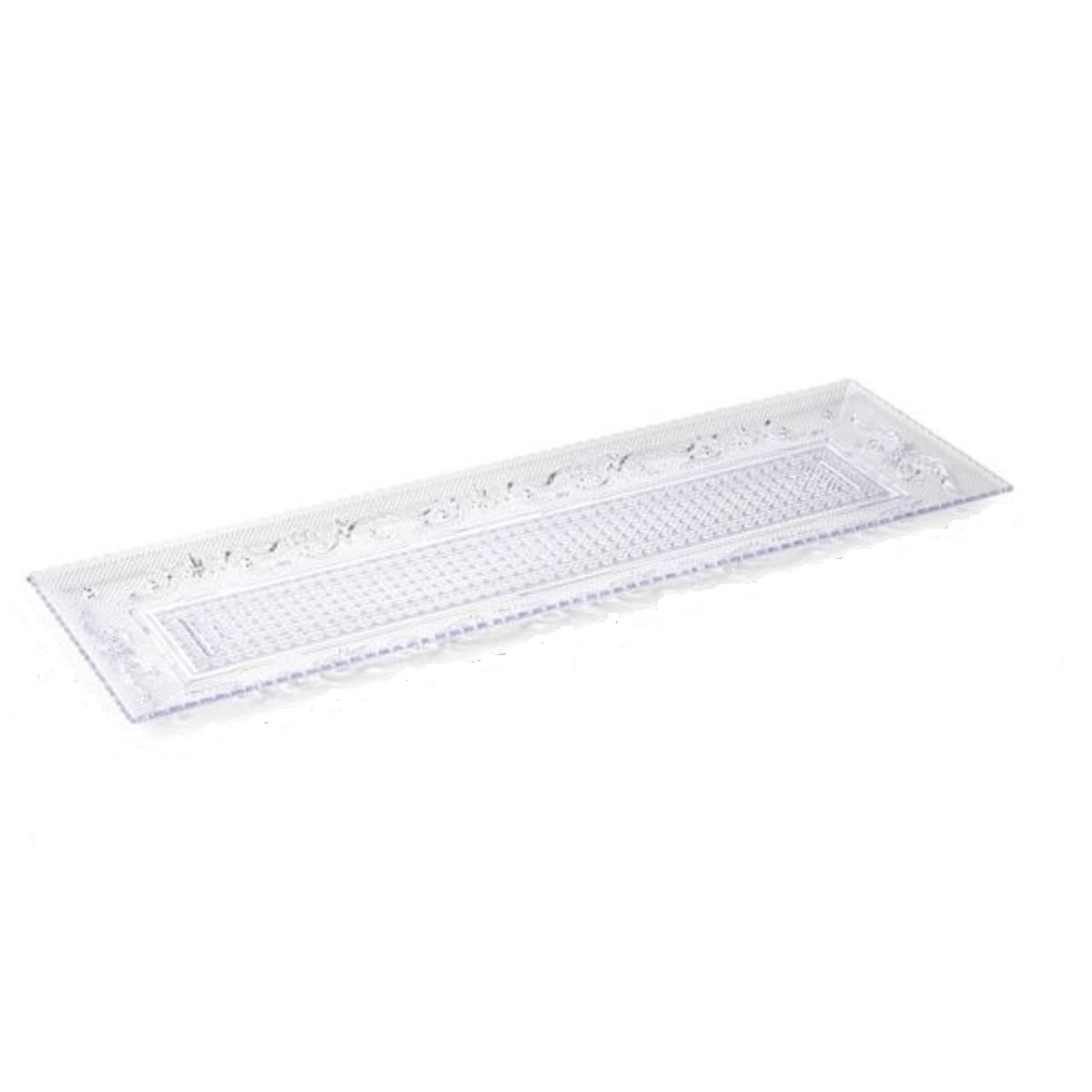 OEM - BANDEJA RECTANGULAR CRYSTAL 15X46 CM TRANSPARENTE