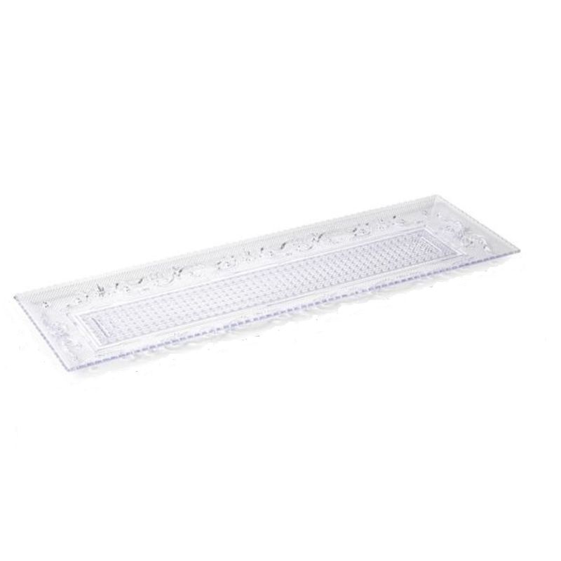 OEM - BANDEJA RECTANGULAR CRYSTAL 15X46 CM TRANSPARENTE