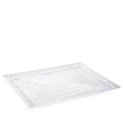 OEM - BANDEJA RECTANGULAR DE PLASTICO 29X38 CM TRANSPARENTE CRISTAL