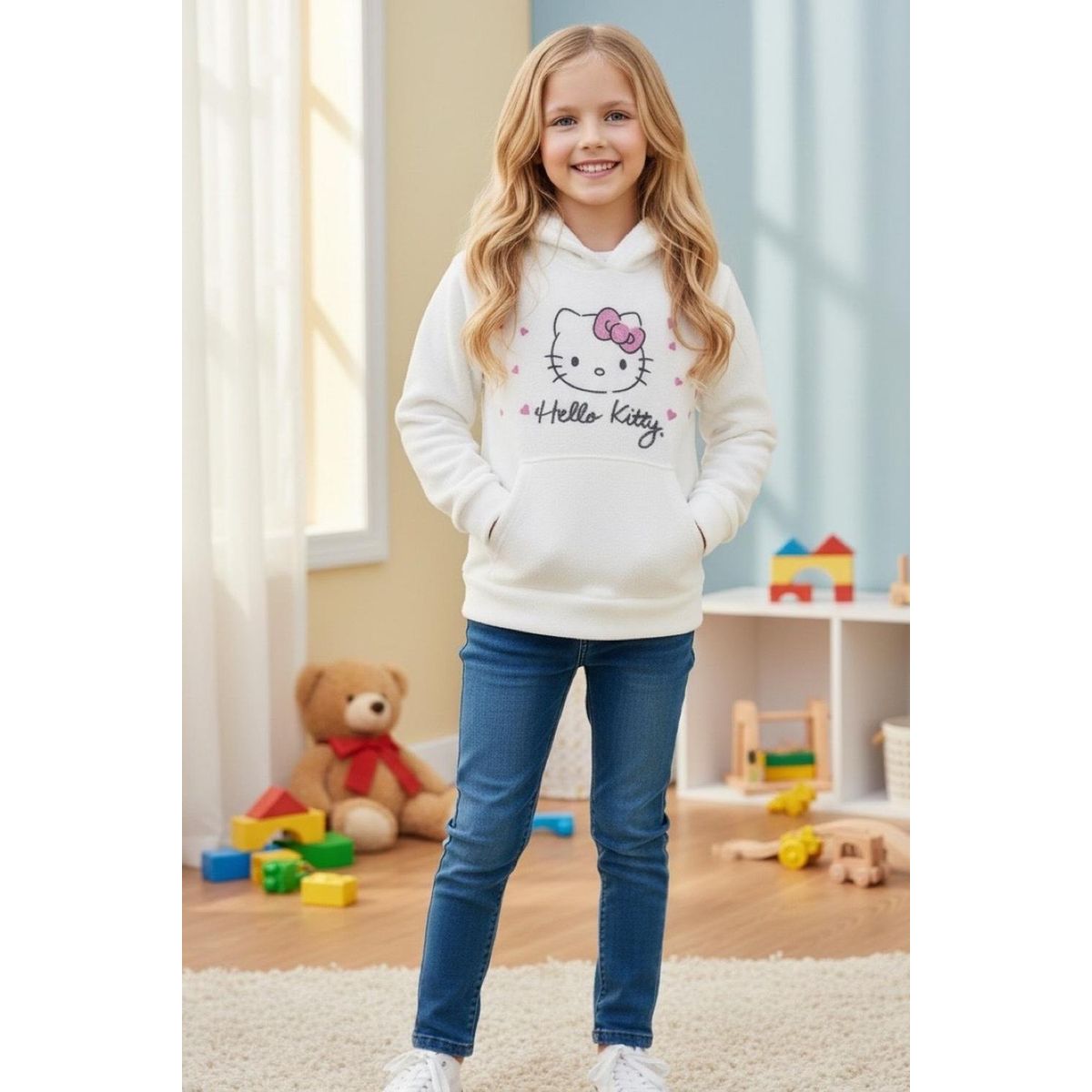 HELLO KITTY - Poleron Niña Hello Kitty