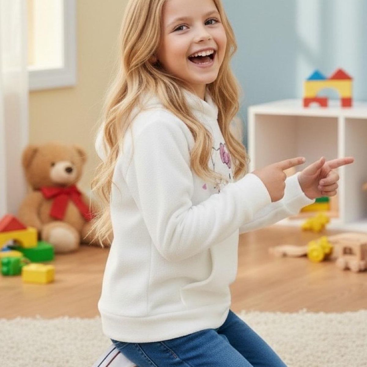 HELLO KITTY - Poleron Niña Hello Kitty