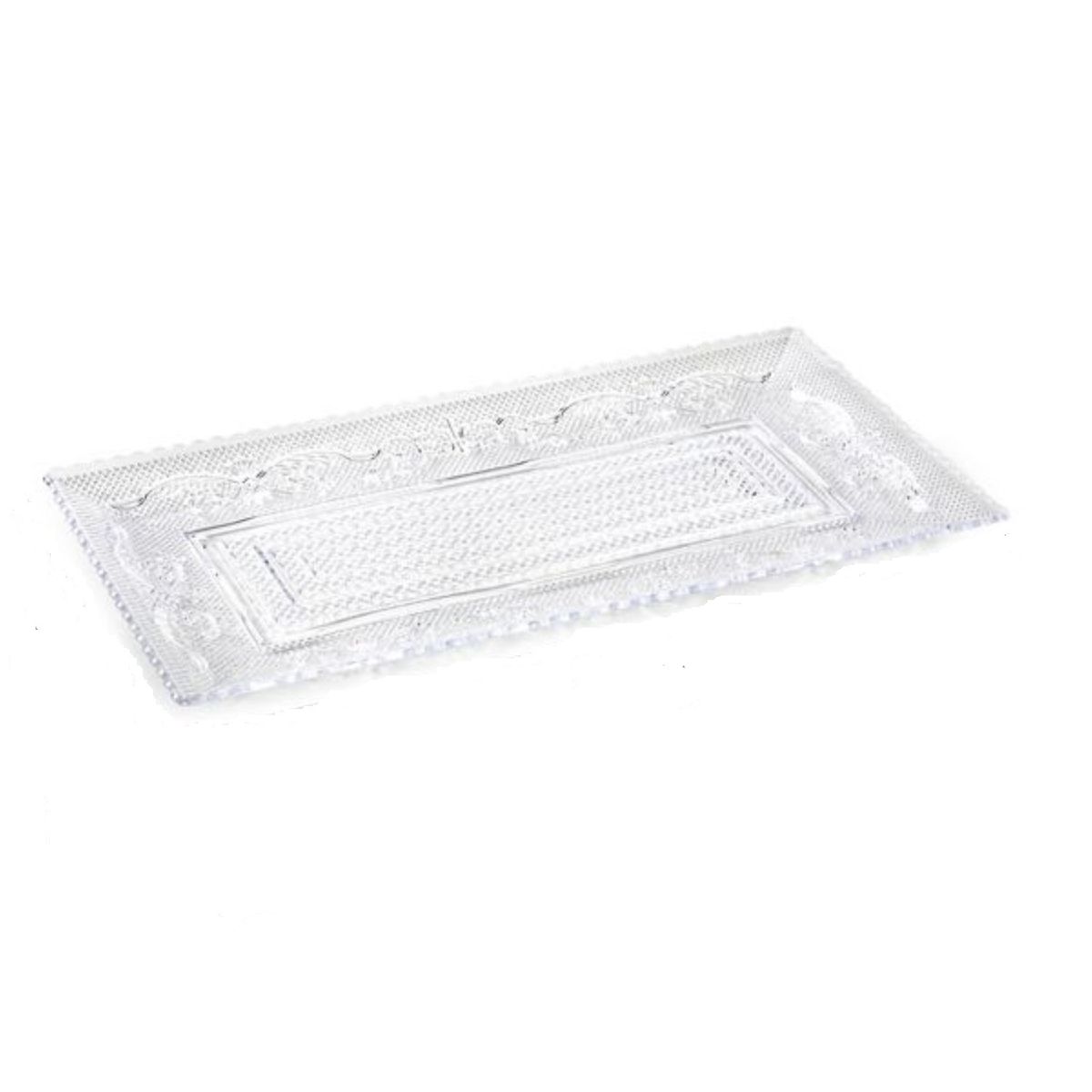 OEM - BANDEJA RECTANGULAR CRYSTAL 15X285 CM TRANSPARENTE
