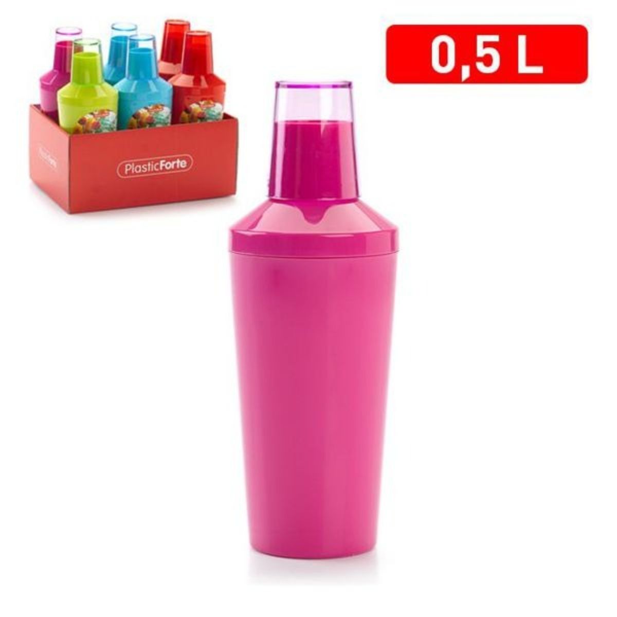 OEM - COCTELERA BARMAN COLORES SURTIDOS 05 L FUCSIA