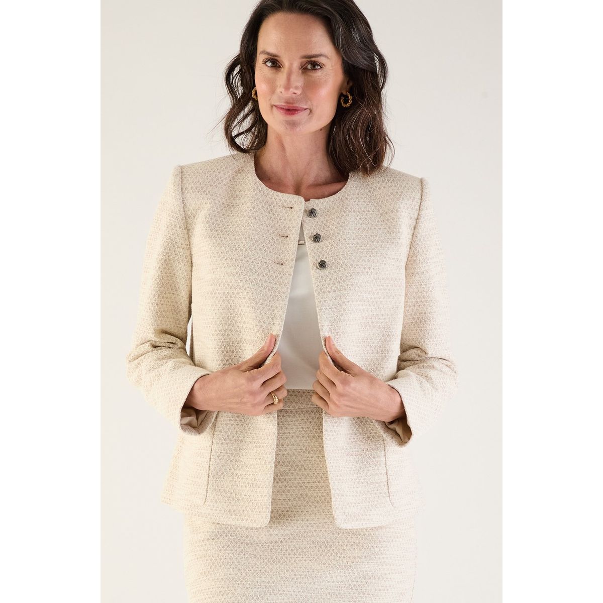 MA GRIFFE - Chaqueta Crudo Mujer Magriffe